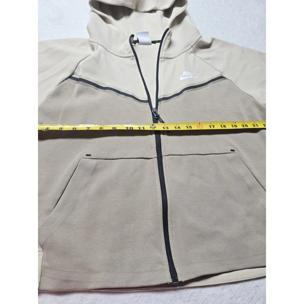 Nike Tech Fleece Full Zip Hoodie Women's Plus 1X Beige Brown Athletic Jacket